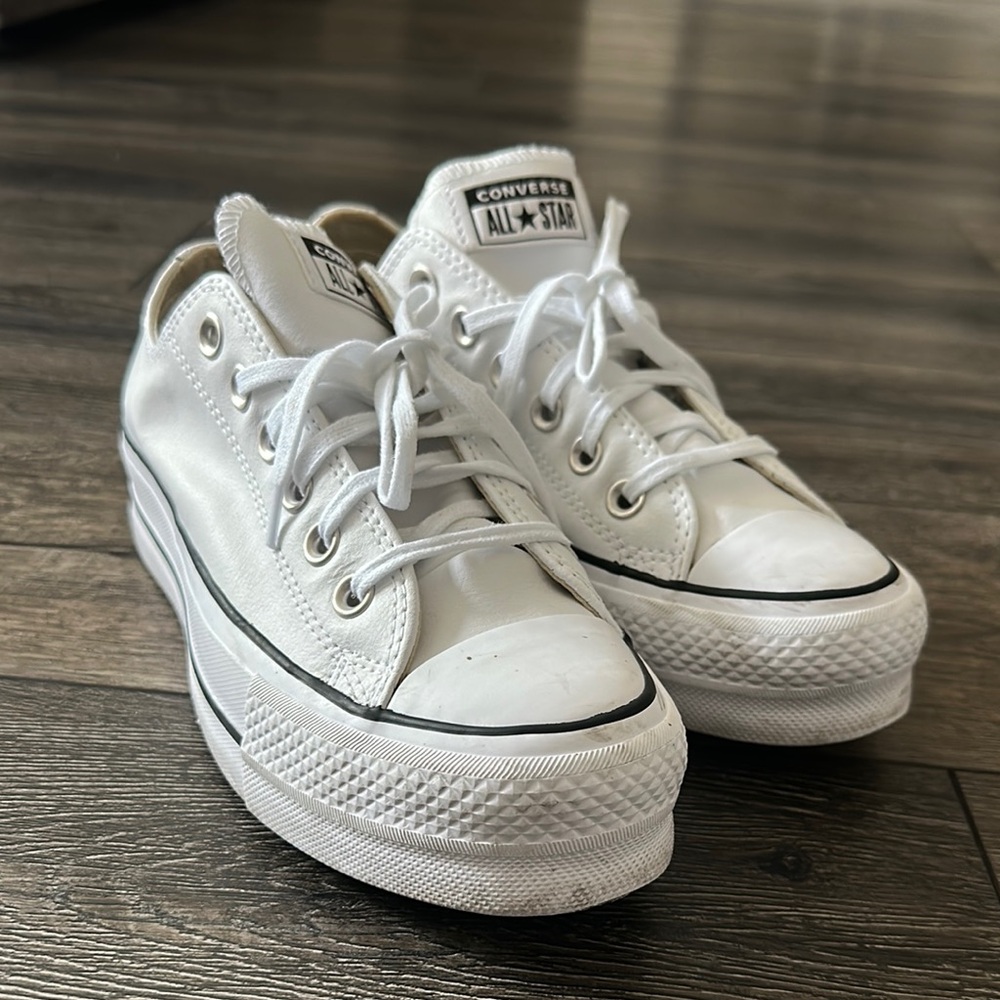 Converse Women's White Leather Sneakers